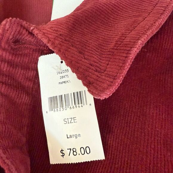 DL1961 KIDS Girl's Manning corduroy Jacket In Paprika cotton stretch size L NWT - Picture 8 of 10